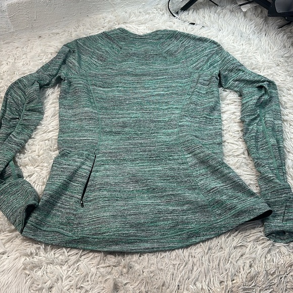 Lululemon Runderful Long Sleeve Space Dye Camo Forage Teal Black / Black - Picture 4 of 5